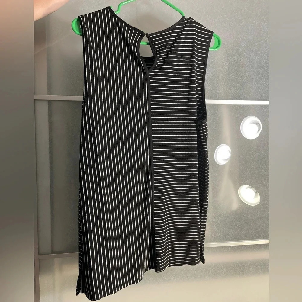 Banana Republic Black and White Striped Blouse